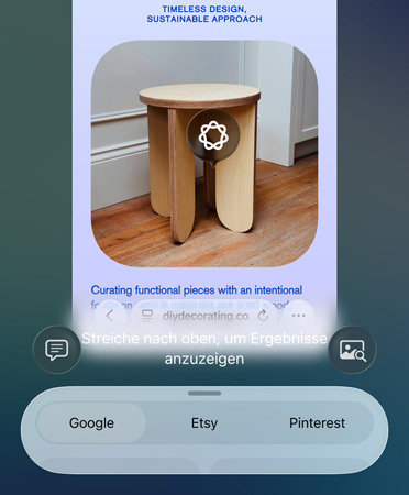 Das Feature Visuelle Intelligenz in Aktion