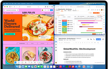 MacBook Air med flere åbne apps