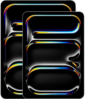 Imagen frontal de un iPad Pro de 13 pulgadas y un iPad Pro de 11 pulgadas que destaca la diferencia de tamaño.