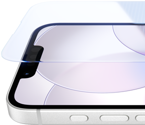 Skats no priekšas uz iPhone 17e ar Ceramic Shield 2, sānskats, baltā krāsā, pogas: Action, skaļuma