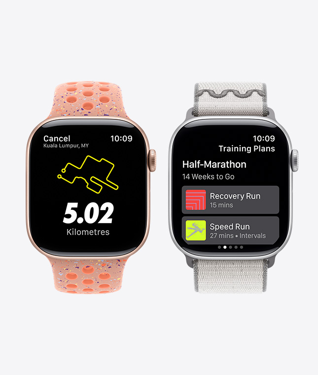 Apple Watch Series 11 devices, Nike Run Club app, Guided Runs and Training Plans features