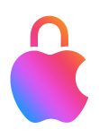 자물쇠 모양의 Apple 로고. 잠겨 있는 잠금장치를 통해 개인정보 보호 기능을 갖추었음을 보여줍니다