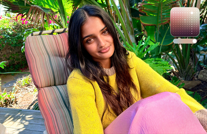 Picture of a person taken with Photographic Styles camera feature