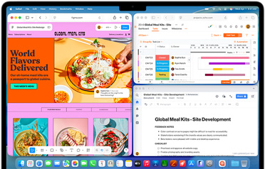 Una MacBook Air con varias apps abiertas