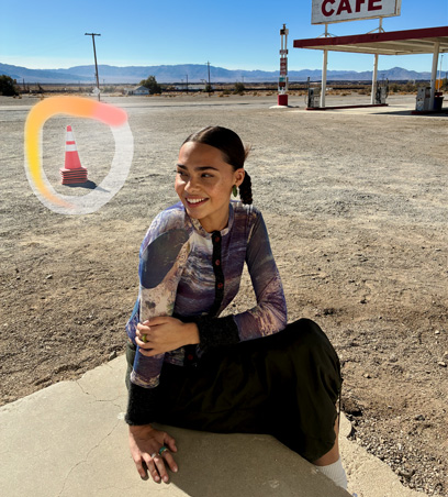 Clean Up tool in use, highlighting a traffic cone to be removed from a photo