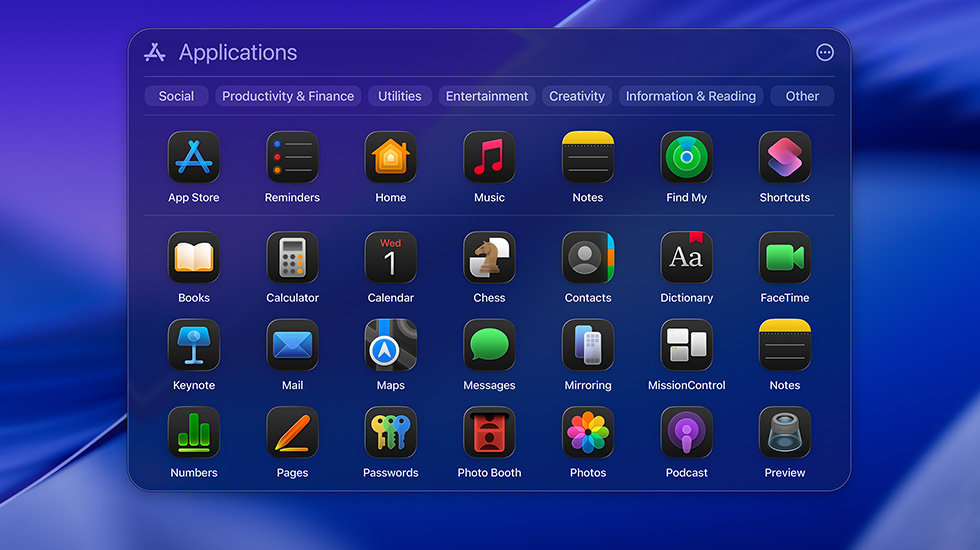 Nhiều biểu tượng ứng dụng được hiển thị ở định dạng lưới trên màn hình.